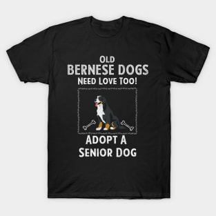 Senior Dog Adoption T-Shirt for Bernese Dog Lovers T-Shirt